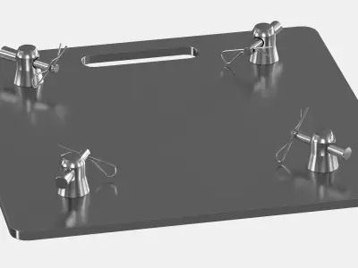 Modular Square Truss System 3D model