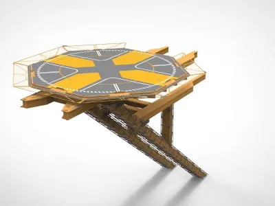 Sci-Fi architecture Elements collection 2 3D model