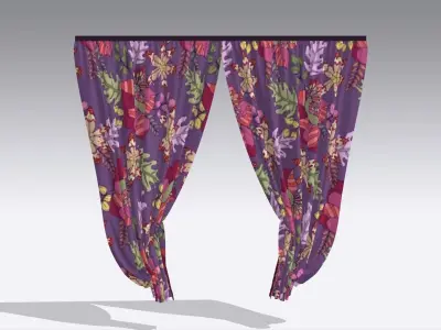 Curtain Low-poly 3D model 24