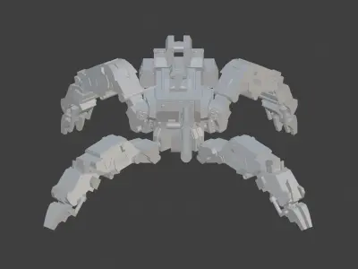 Spider gun walker 3D print model