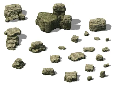 Mountain Hengshan - Mountain Rock Group 02 3D model