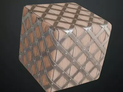 Antique High-Gloss Polished Mahogany PBR Seamless Texture