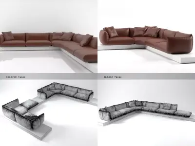 Jalis sofa 02 3D model