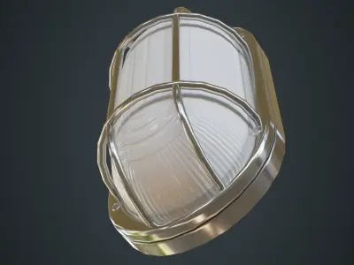 Bulkhead Light 1B Low-poly 3D model