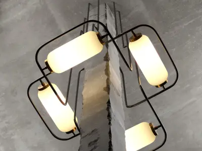 Restaurant Column Light 3D model
