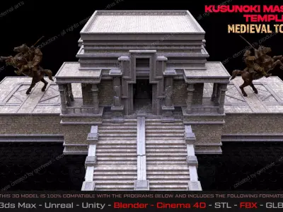 Kusunoki Masashige Temple  Medieval Tokyo 3D model