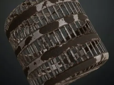 Metal Plate Rusted PBR Seamless Texture