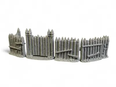 Palisade Walls 3D print model