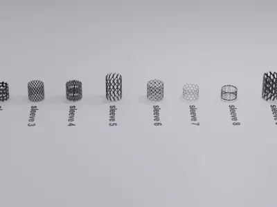 Organic cable and hose sleevings 3D model