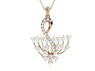 Flower Light wt Pendant Earrings Set 3dm stl obj mtl gltf glb  3D print model