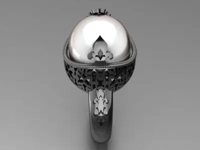 Traditional ring for women  3D print model