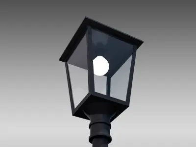 Vintage Design Street Lamp 3D model