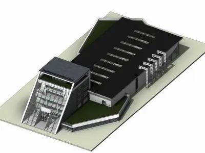 Factory Project On Revit 3D model