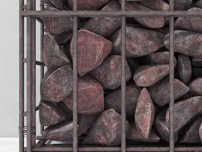 Gabion cage frame 3D model