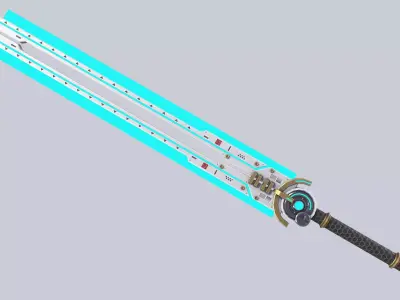 Scifi greatsword Low-poly 3D model