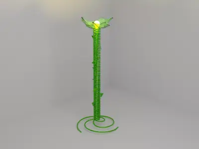 floor lamp  plant-shaped 3D model