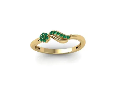 Light Weight Engagement Diamond Ring 3d Model and Render  3D print model