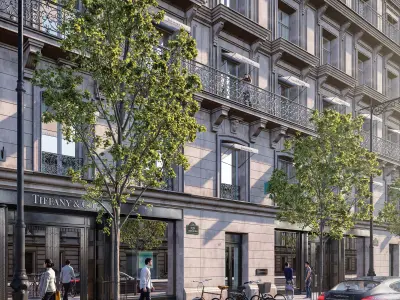 Animated trees for architectural visualization 3D model