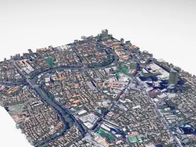 Surabaya City Indonesia 3D model