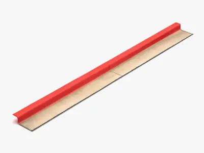 Red Curb - 8K Scan Low-poly 3D model
