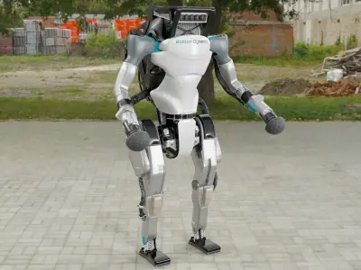 Atlas Robot Boston Dynamics Low-poly 3D model
