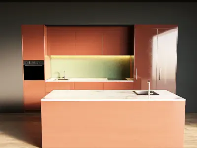 89-Kitchen5 glossy 8 3D model