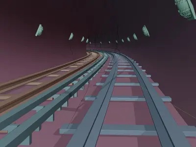 Underground Subway Scene in Blender v1 3D model