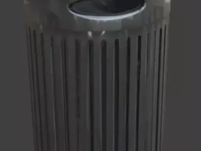 Urban Street Trash Bin 3D Model Low-poly 3D model get
