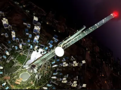 Jeddah Kingdom Tower Low-poly 3D model