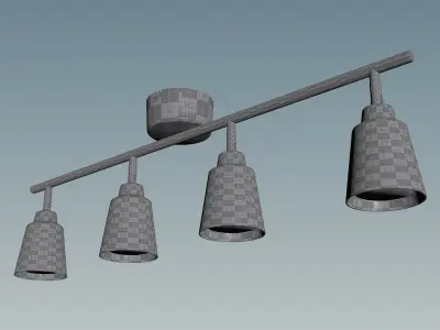 ceiling 4spotlights Free low-poly 3D model