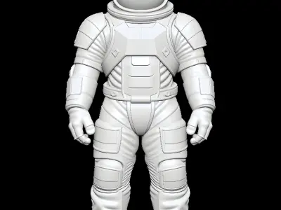 Astronaut 3D Model STL - High Detail Printable Space Suit Figure 3D print model