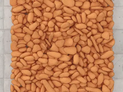 Pebble white road 3D model