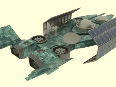 Es - 300 Spaceship  Low-poly 3D model