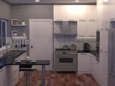 Kitchen Interior 03 3D model