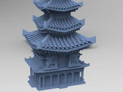 Meditation Tower 1 3D model