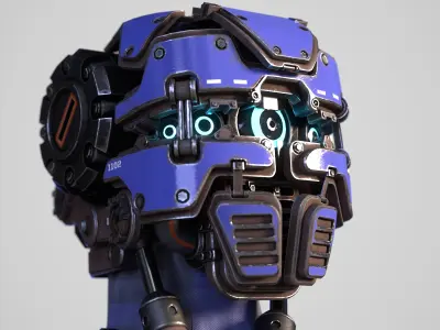Highly detailed robot model 3D model