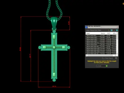 Cross Light Gold 4CP003 3DM STL 3D print model