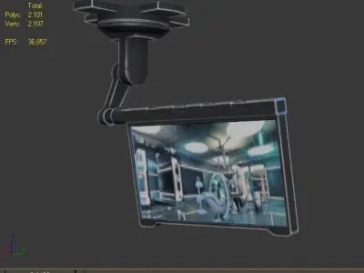 SCI FI MONITOR GAME READY LOW POLY  Low-poly 3D model