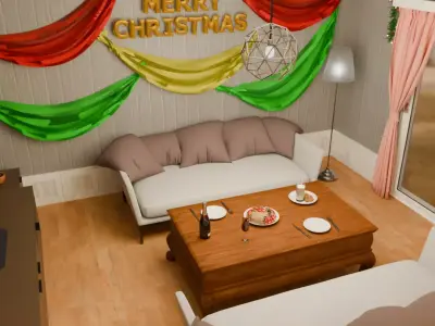 Christmas Room 3D model purchase