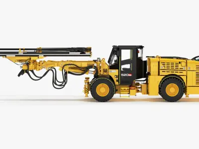  Underground Mining Drill Generic Rigged 