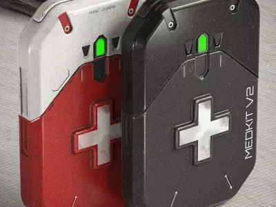 Sci-fi Med-Kit V2 PBR Low-poly 3D model