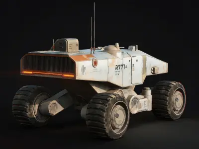 Martian Space Rover Mars Explorer Low-poly 3D model