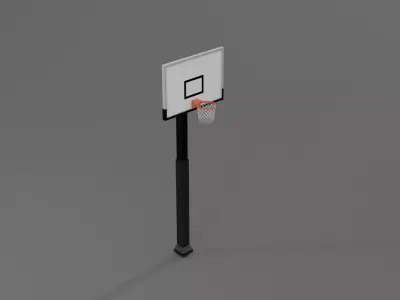 Basketball Pole Low-poly 3D model