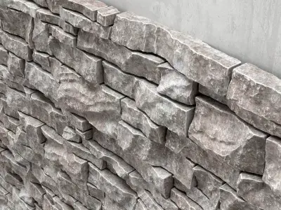 Stone panel decorative title 3D model