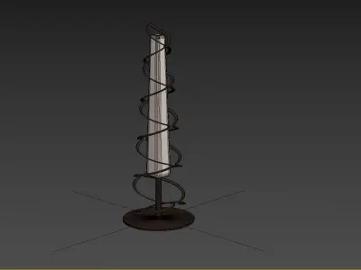 Floor Helix Lamp Low-poly 3D model