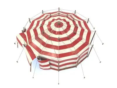 Circus Tent PBR Low-poly 3D model