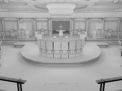  Starship Command Center High Poly PBR 