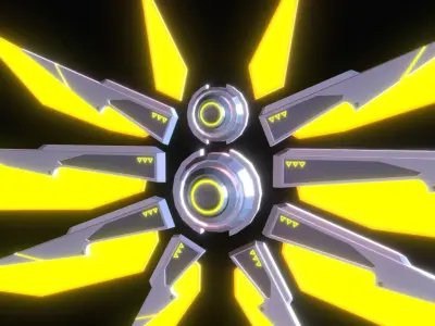 Mechanic Wing Low-poly 3D model