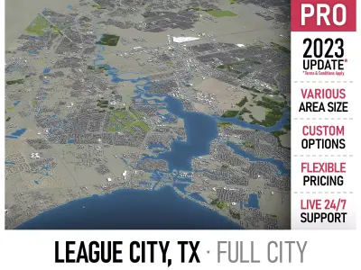 League City Low-poly 3D model