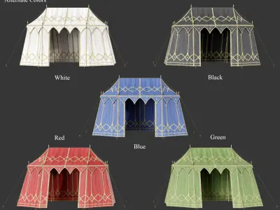 Medieval Collection Noble Tents 3D Model Pack